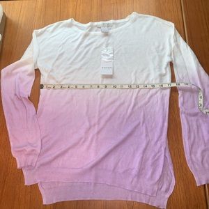 NWT design history white & purple ombré sweater